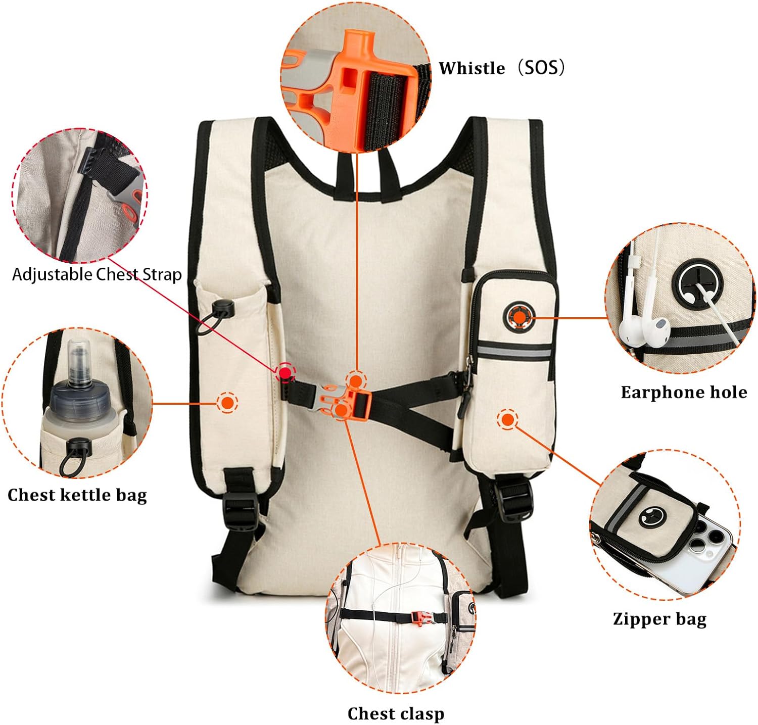 15L Small Hiking Backpack, Foldable Ultralight Trekking Camping - Image 3